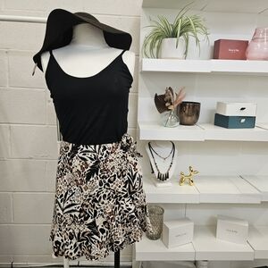 Abstract Animal Print Skort
